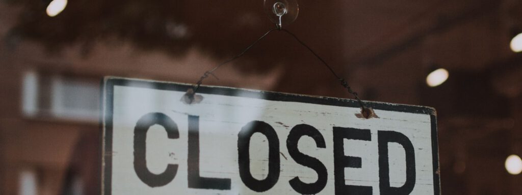 The Startups News- Over 5,000 Startups from the Startup India Program Close Operations: Government Report-the images shows a text written as closed.