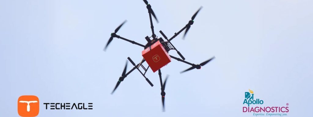 The startups news-TechEagle, Apollo Launch 10-Minute Diagnostic Drone Delivery-TechEagle