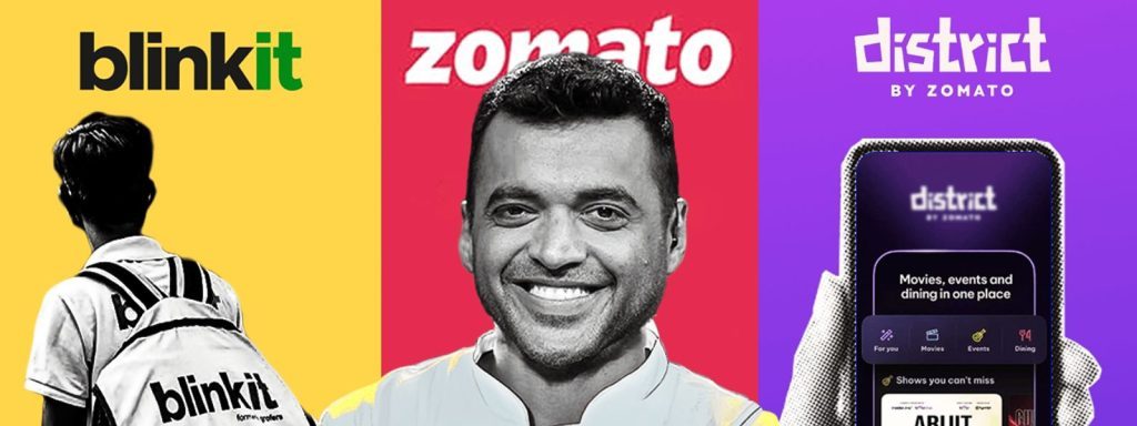 The startups news-Zomato Invests INR 1,500 Crore to Boost Blinkit- Zomato and Blinkit