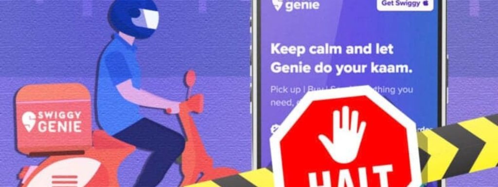 the startups news-Swiggy suspends Genie delivery service across multiple cities-