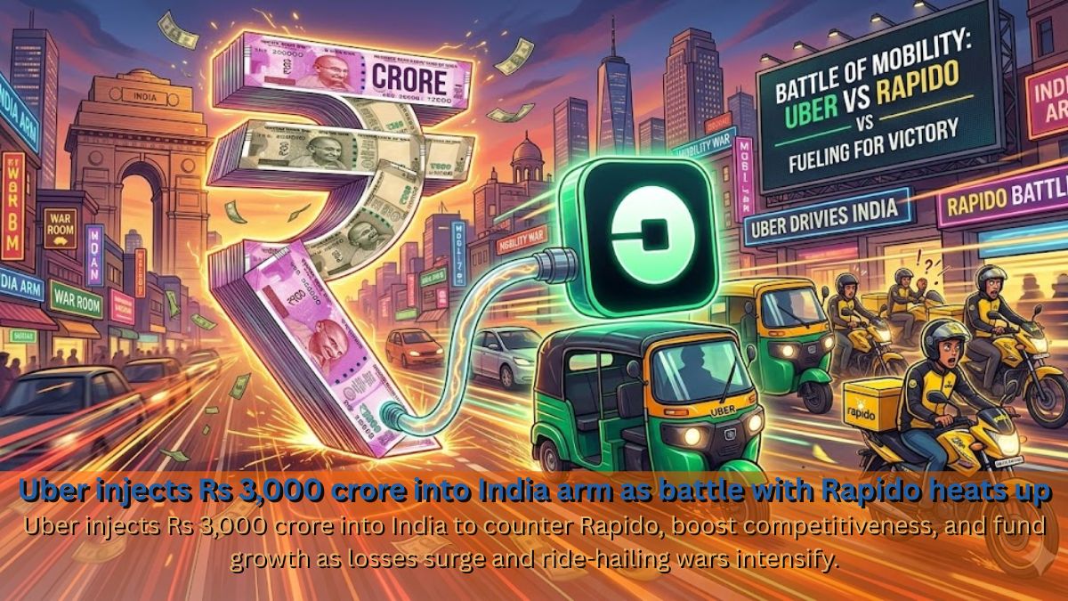 foundlanes-Uber injects Rs 3,000 crore into India arm as battle with Rapido heats up-Information for the audience