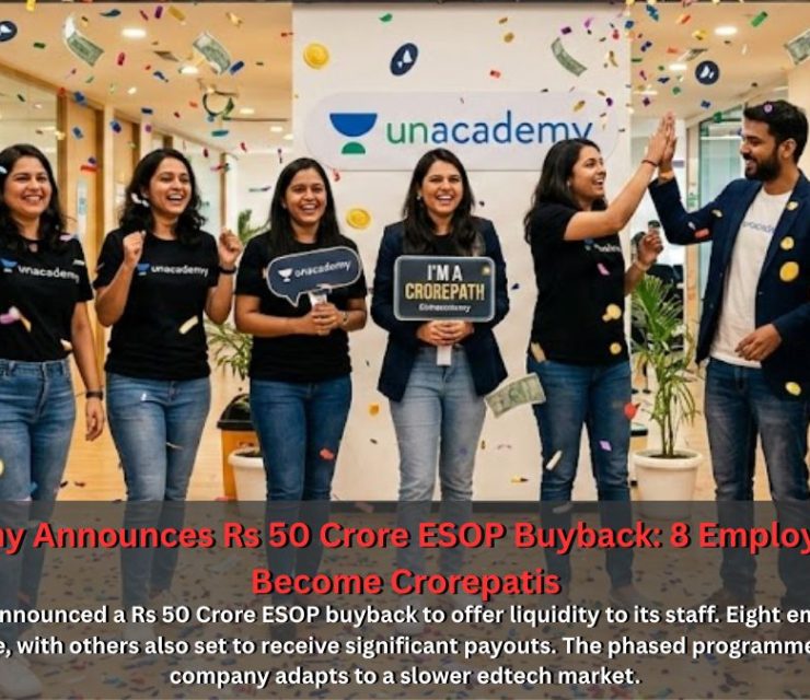 Unacademy Announces Rs 50 Crore ESOP Buyback: 8 Employees Set to Become Crorepatis