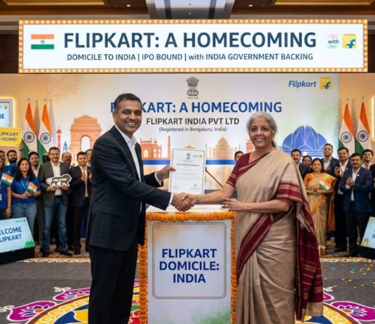 Ahead of IPO, Flipkart Shifts Domicile to India with Government Backing