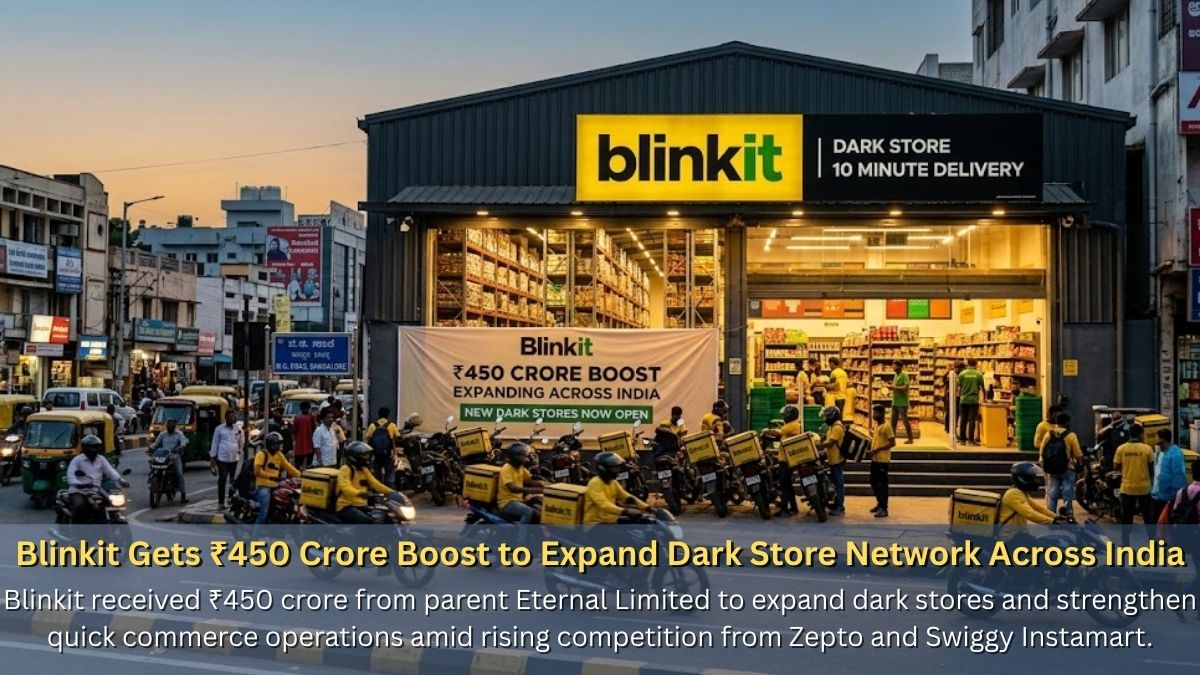 Blinkit Gets ₹450 Crore Boost to Expand Dark Store Network Across India