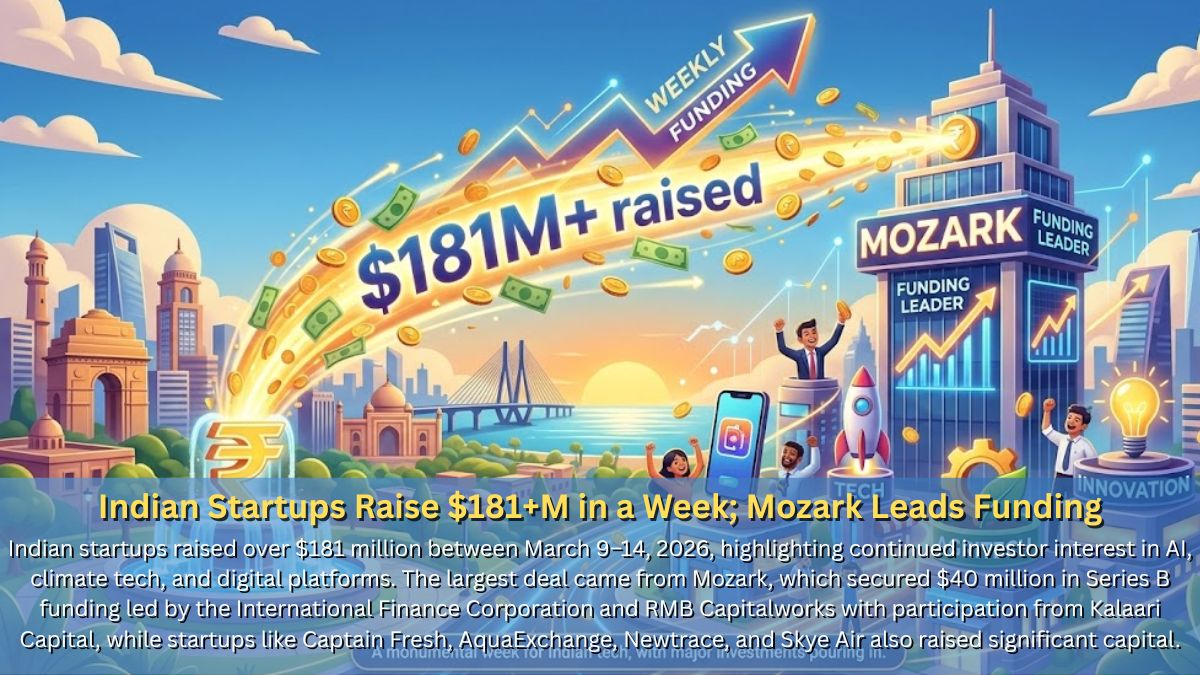 Indian Startups Raise $181+M in a Week; Mozark Leads Funding