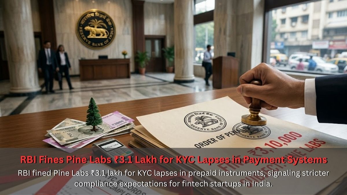 RBI Fines Pine Labs ₹3.1 Lakh for KYC Lapses in Payment Systems