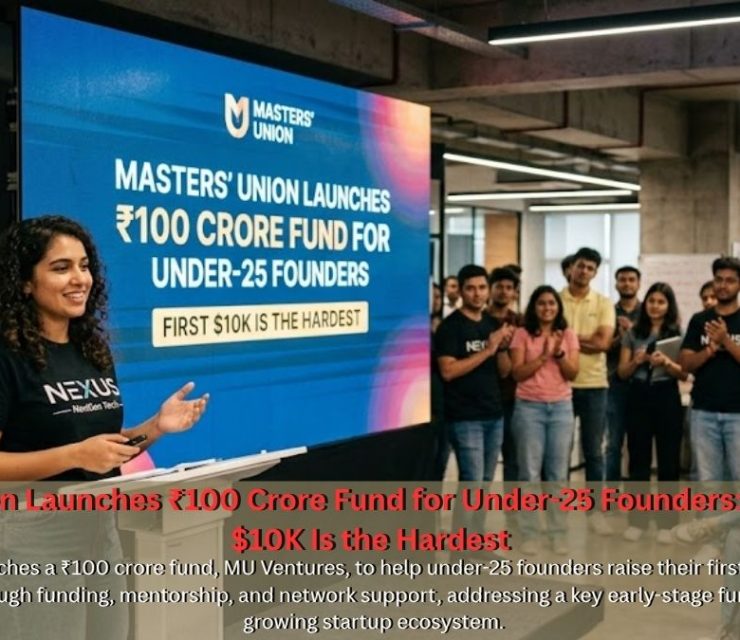 Masters’ Union Launches ₹100 Crore Fund for Under-25 Founders: Why the First $10K Is the Hardest