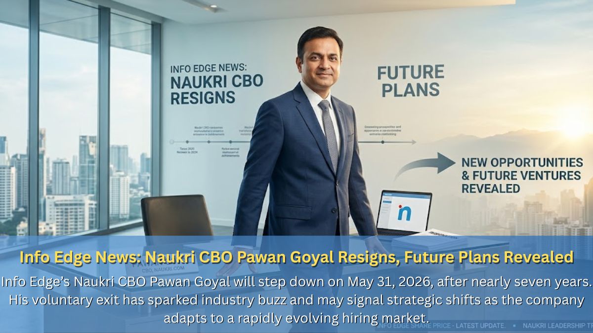 Info Edge News: Naukri CBO Pawan Goyal Resigns, Future Plans Revealed