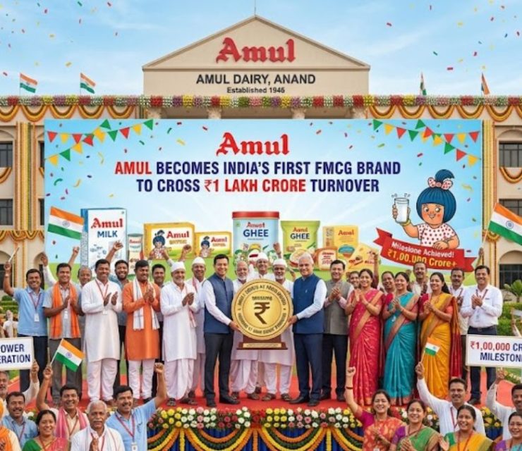 Amul Becomes India’s First FMCG Brand to Cross ₹1 Lakh Crore Turnover