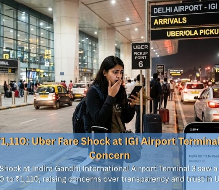 ₹630 to ₹1,110: Uber Fare Shock at IGI Airport Terminal 3 Sparks Concern