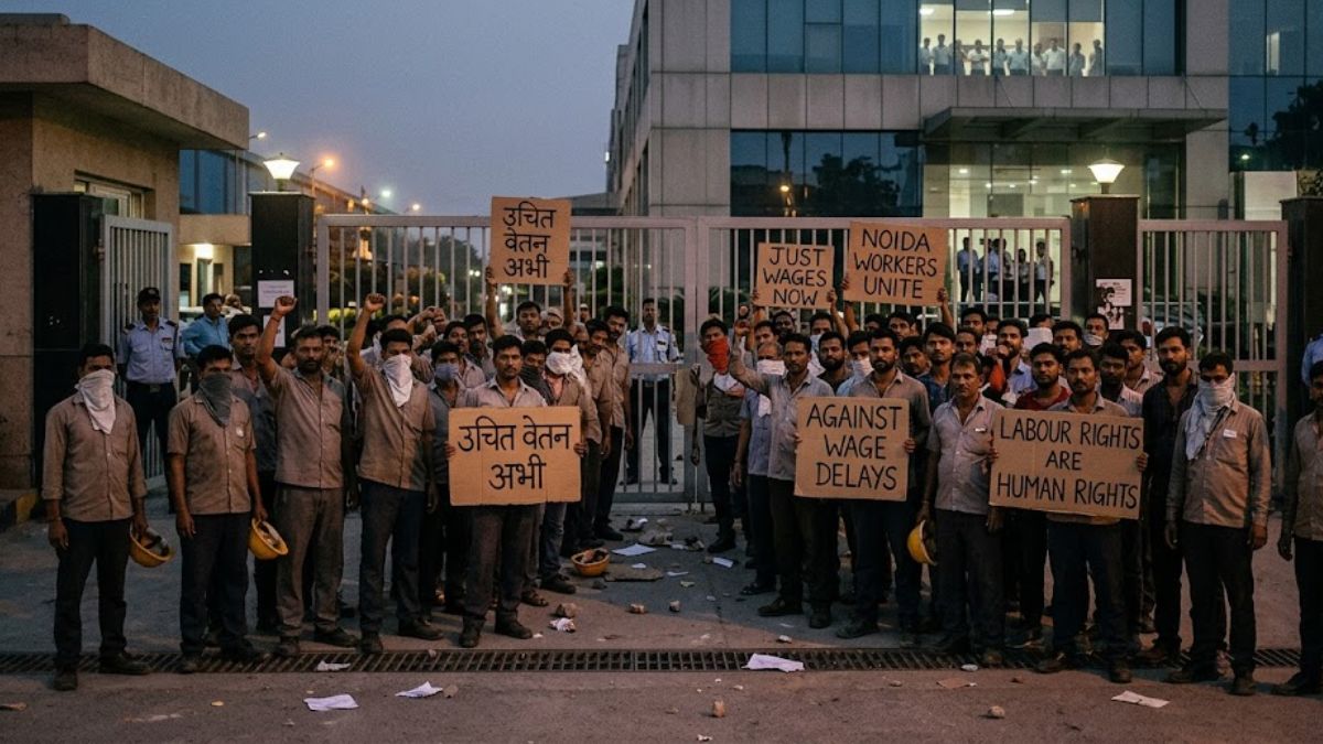 Protest or Hooliganism – Labour Unrest in Noida Office Sparks Panic, Raises Questions on Wages and Industrial Stability