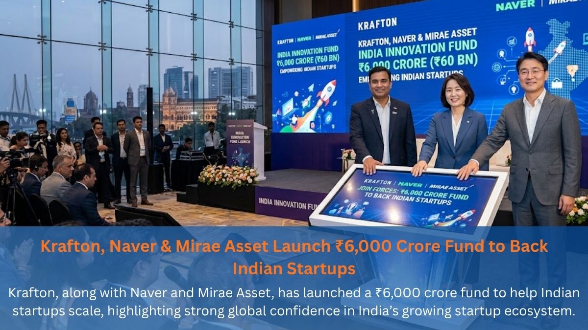 Krafton, Naver & Mirae Asset Launch ₹6,000 Crore Fund to Back Indian Startups