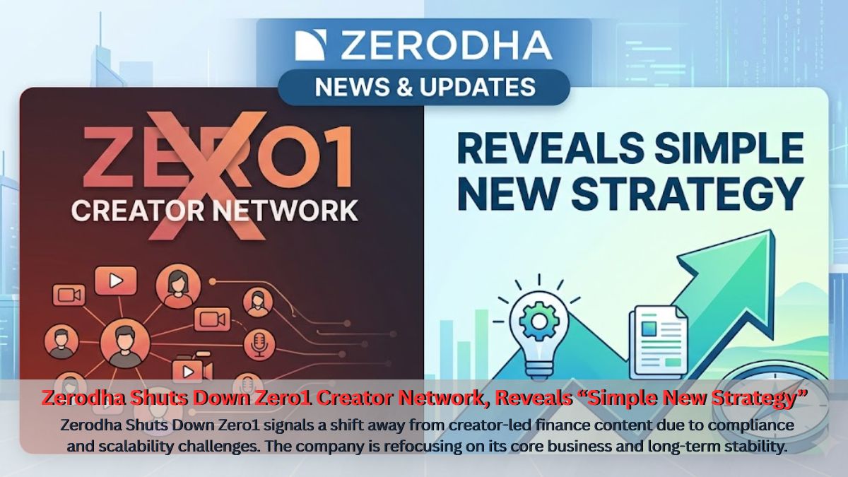 Zerodha Shuts Down Zero1 Creator Network, Reveals “Simple New Strategy”