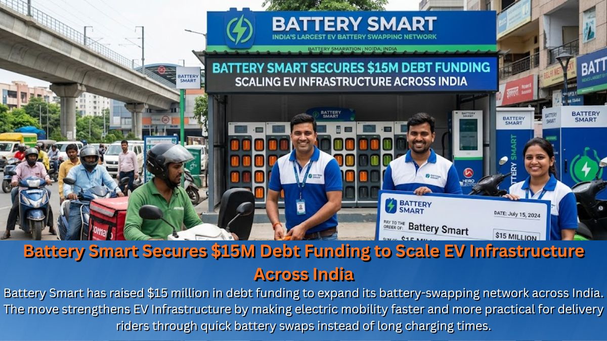 Battery Smart Secures $15M Debt Funding to Scale EV Infrastructure Across India