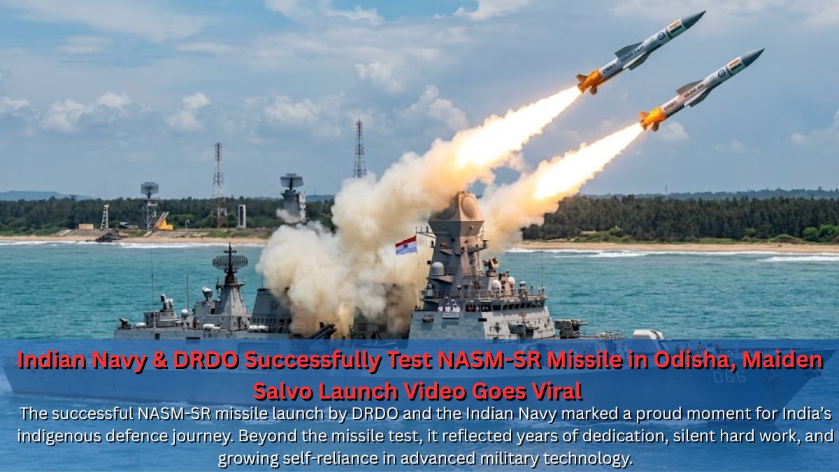 Indian Navy & DRDO Successfully Test NASM-SR Missile in Odisha, Maiden Salvo Launch Video Goes Viral
